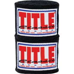 Бинты боксерские Title Classic Traditional weave handwraps (CHW, черные)